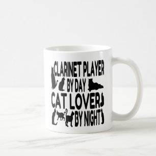 Cat Lover Clarinet Player Kaffemugg