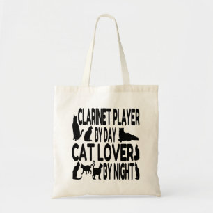 Cat Lover Clarinet Player Tygkasse