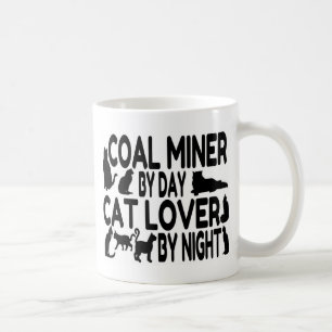 Cat Lover Coal Miner Kaffemugg