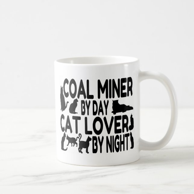 Cat Lover Coal Miner Kaffemugg (Höger)