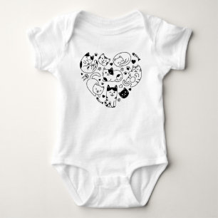 Cat Lover Cute Heart T Shirt