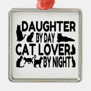 Cat Lover Daught Julgransprydnad Metall