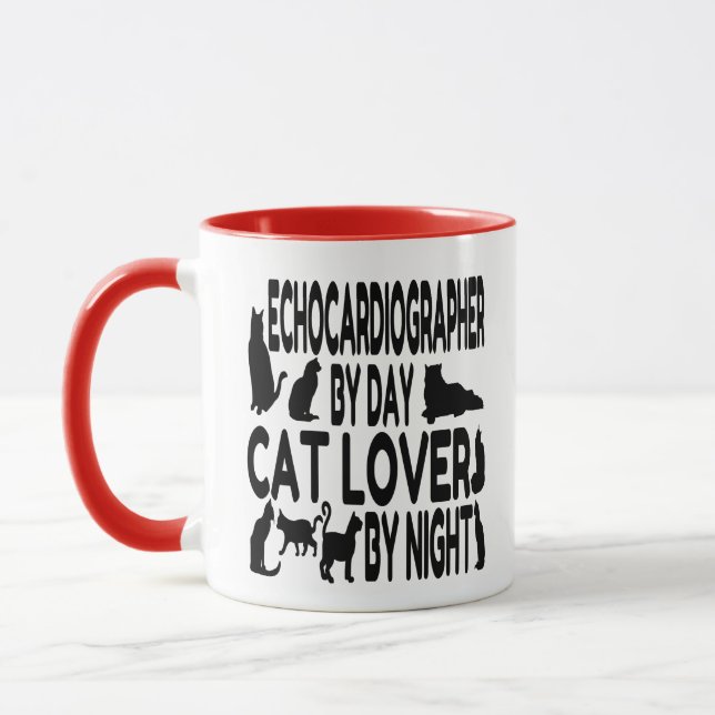 Cat Lover Echocardiographer Mugg (Vänster)