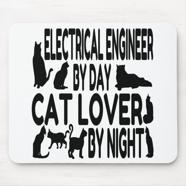 Cat Lover Electrical Ingenjör Musmatta (Framsidan)