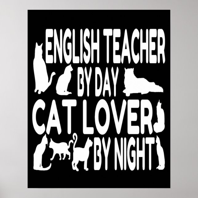 Cat Lover English Teacher Poster (Framsidan)