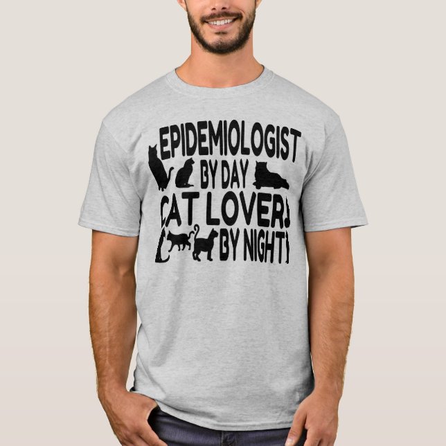 Cat Lover Epidemiolog T-shirt (Framsida)