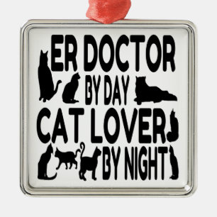Cat Lover ER Doktor Julgransprydnad Metall