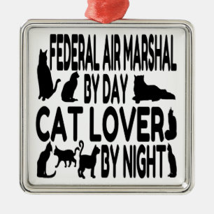 Cat Lover Federal Luft Marshal Julgransprydnad Metall