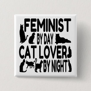 Cat Lover Feminist Knapp