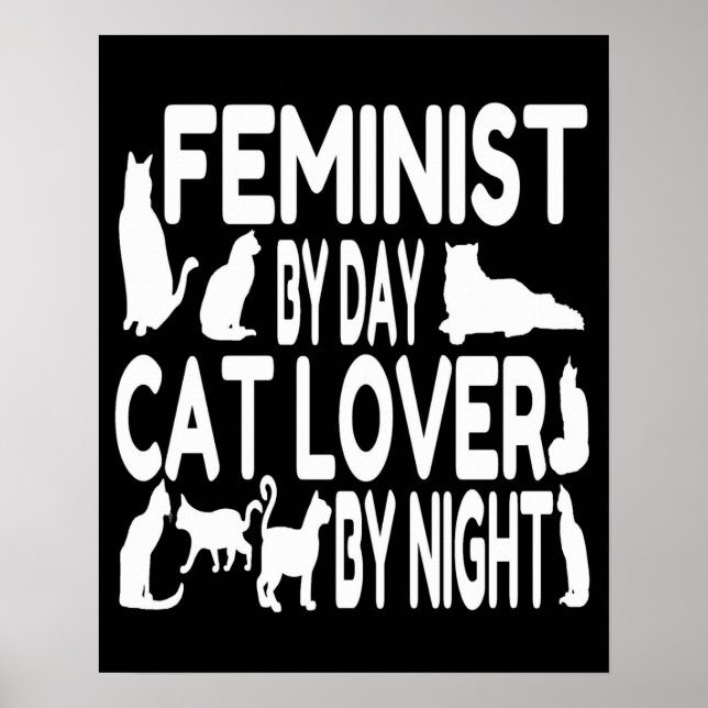 Cat Lover Feminist Poster (Framsidan)