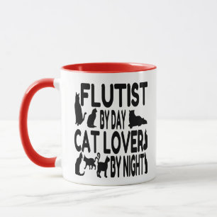Cat Lover Flutist Mugg