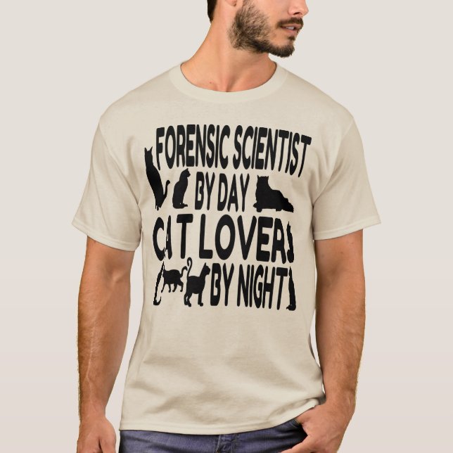 Cat Lover Forensist Scientist Tee (Framsida)
