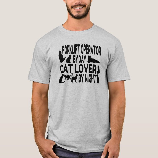 Cat Lover Forklift operator Tee (Framsida)