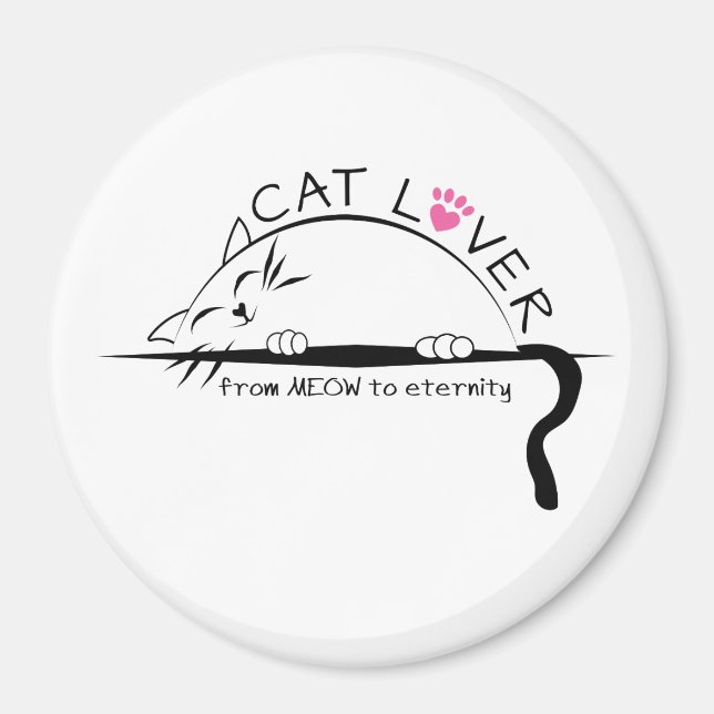 Cat Lover från MEOW till Eternity Magnet (Framsidan)