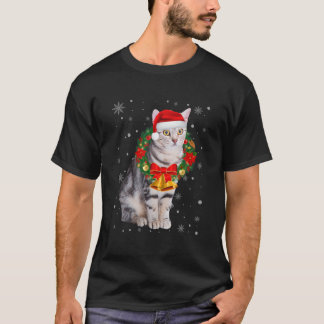 Cat Lover Funny American Shorthair Träd jul T Shirt
