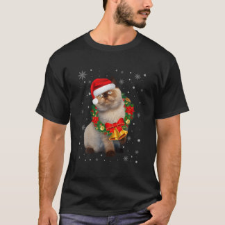 Cat Lover Funny Himalayan Träd Julljus T Shirt