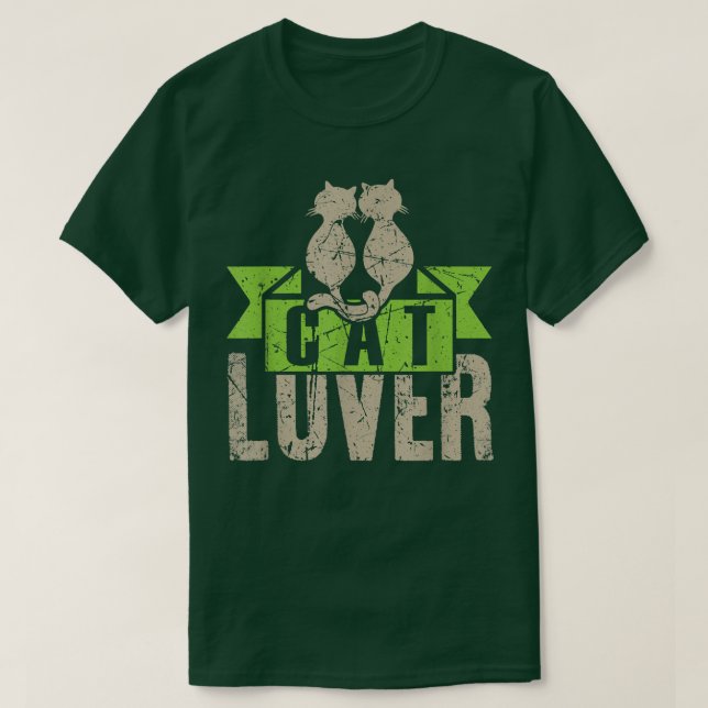 Cat Lover Funny Kitten Vintage  T Shirt (Design framsida)