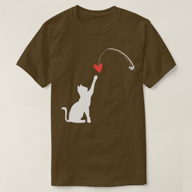 Cat Lover Funny Valentines day T Shirt (Design framsida)