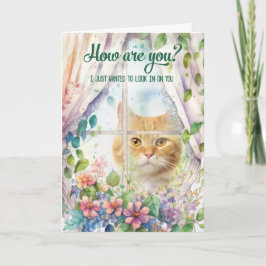 Cat Lover Garden Window kommer bra Kort