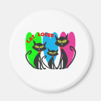 Cat Lover-gåvor - Unika katter - Ljusa färger Magnet