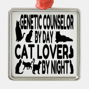 Cat Lover Genetic Counselor Julgransprydnad Metall