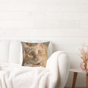 Cat Lover Gift - Anpassningsbar Pet Photo Keepsak Kudde