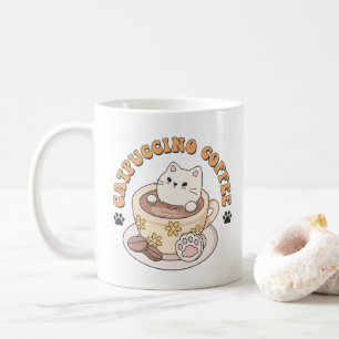 Cat Lover Gift, Catpuccino Coffee Funny Quotes Kaffemugg
