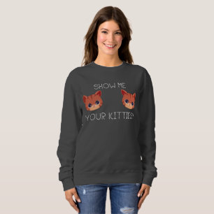 Cat Lover Gift visa mig din Kattunge-fina mikrofon T Shirt