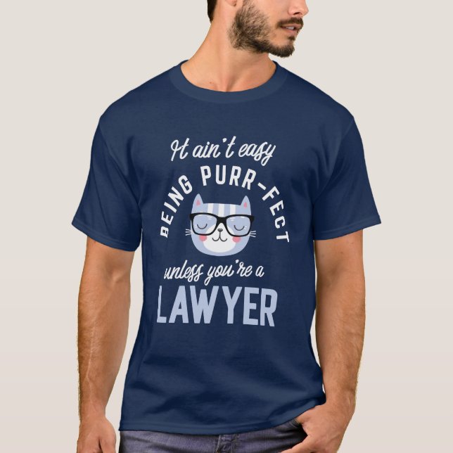 Cat Lover Gifts Cat Cat Lover-presenter, advokat f T Shirt (Framsida)