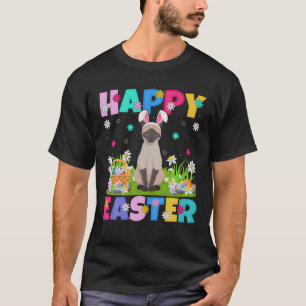 Cat Lover Glad påsk Bunny Siamese Cat Påsk Su T Shirt