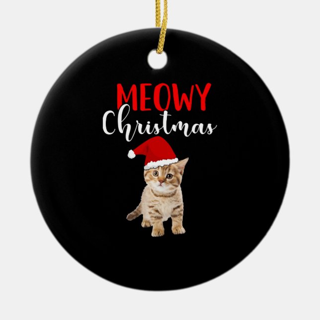 Cat Lover God jul catmas Julgransprydnad Keramik (Framsidan)