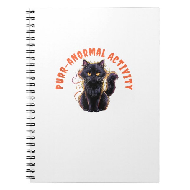 Cat Lover Halloween Purr-anormal Activity Spooky C Anteckningsbok (Framsidan)