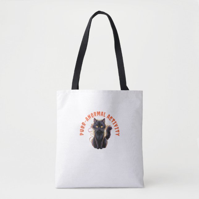 Cat Lover Halloween Purr-anormal Activity Spooky C Tygkasse (Framsida)