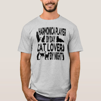 Cat Lover Harmonica Player T Shirt