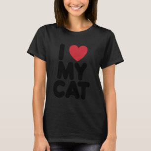 Cat Lover Heart Mitt Kitten Kattdjur Pet Owner Hum T Shirt
