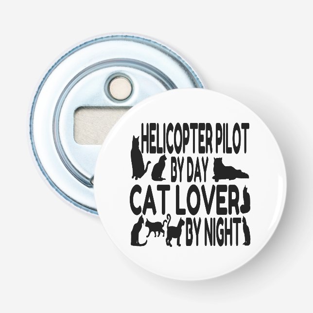 Cat Lover-helikopterpilot Flasköppnare (Framsidan)