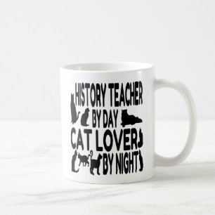 Cat Lover History Teacher Kaffemugg
