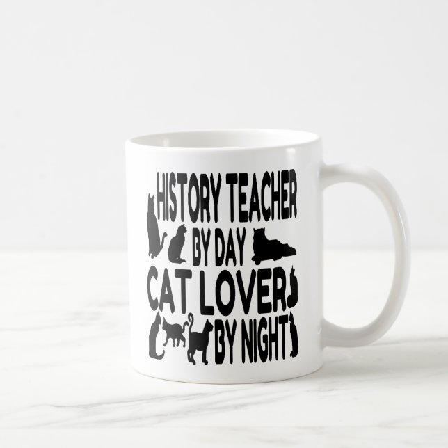 Cat Lover History Teacher Kaffemugg (Höger)