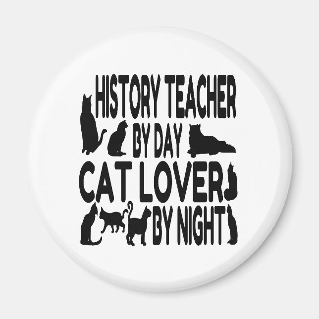 Cat Lover History Teacher Magnet (Framsidan)