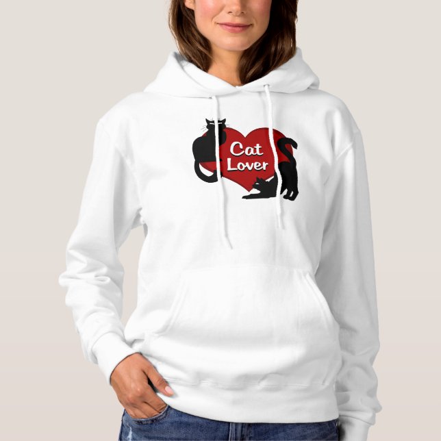 Cat Lover Hoodie Women's Cat Lover Shirts & Gifts Tröja (Framsida)