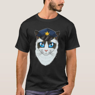 Cat Lover I polis I Police Ragdoll Cat T Shirt