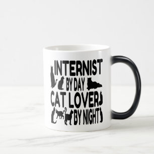 Cat Lover Internist Magisk Mugg