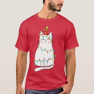 Cat Lover Julafton Lighting Family Matching Cat Kr T Shirt