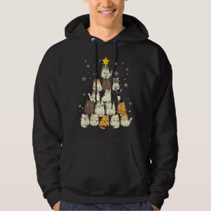 Cat Lover Julgran Cat Lover Julafton Träd Hoodie
