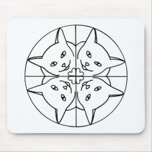 Cat Lover Kaleidoscope Cats Hearts Mouse Pad Musmatta