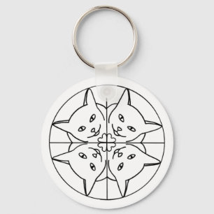 Cat Lover Kaleidoscope Cats Hearts Nyckelring