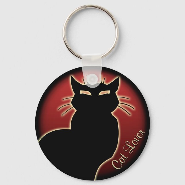 Cat Lover Keychain Cat Nyckelrings Anpassade Nyckelring (Framsida)