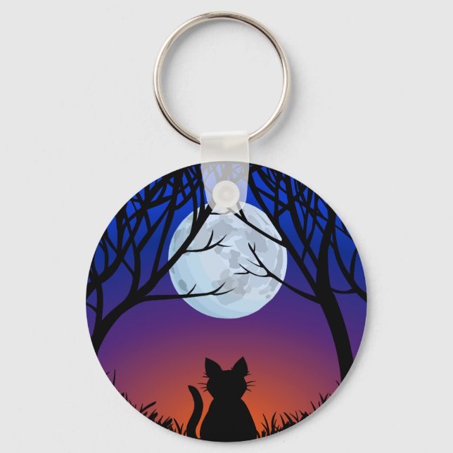 Cat Lover Keychain Tjock Cat Nyckelrings Anpassade Nyckelring (Framsida)