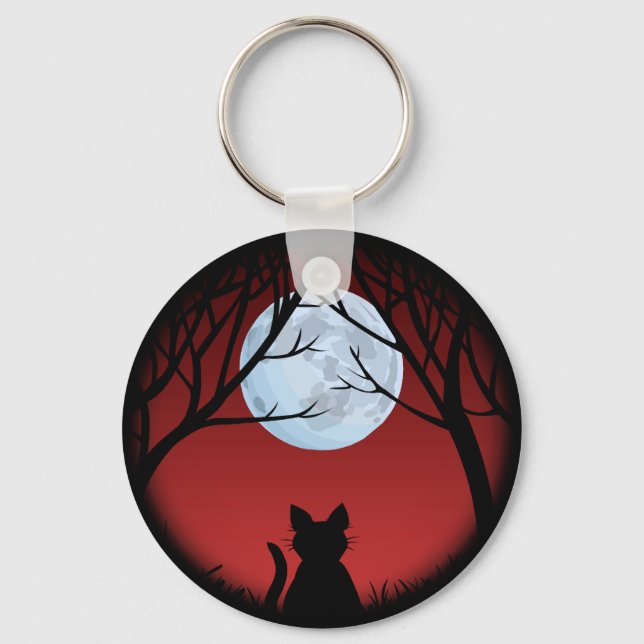 Cat Lover Keychain Tjock Cat Nyckelrings Anpassade Nyckelring (Framsida)