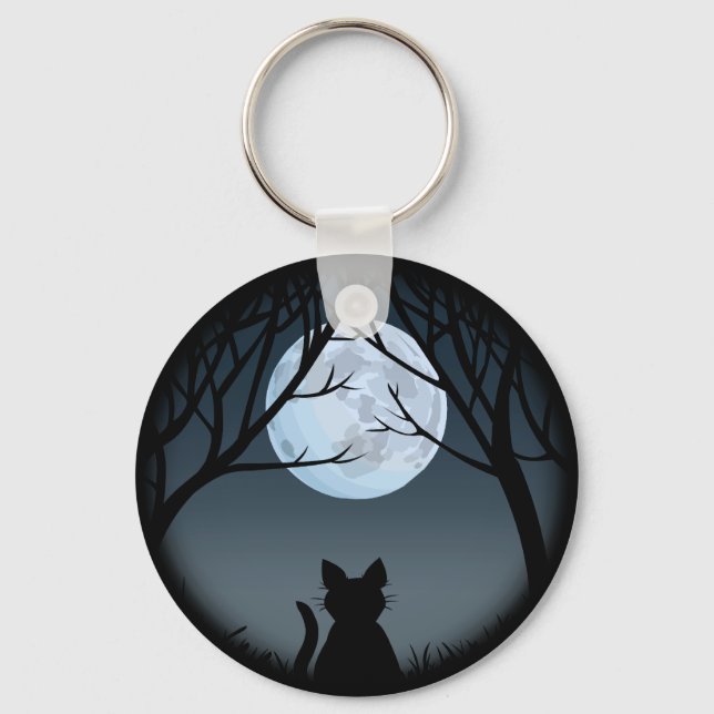 Cat Lover Keychain Tjock Cat Nyckelrings Anpassade Nyckelring (Framsida)